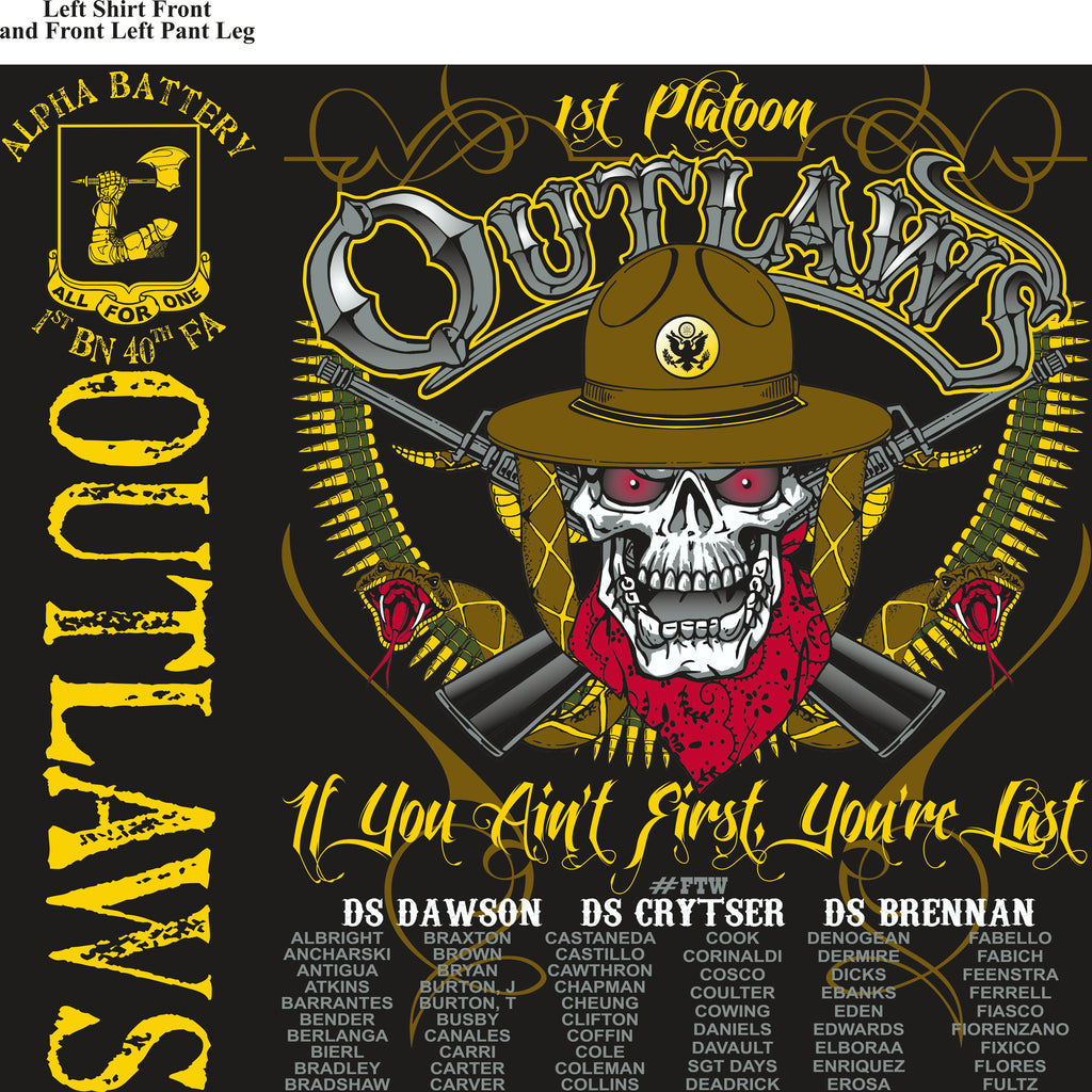 Platoon Shirts (digital) Alpha 1st 40th OUTLAWS MAR 2015