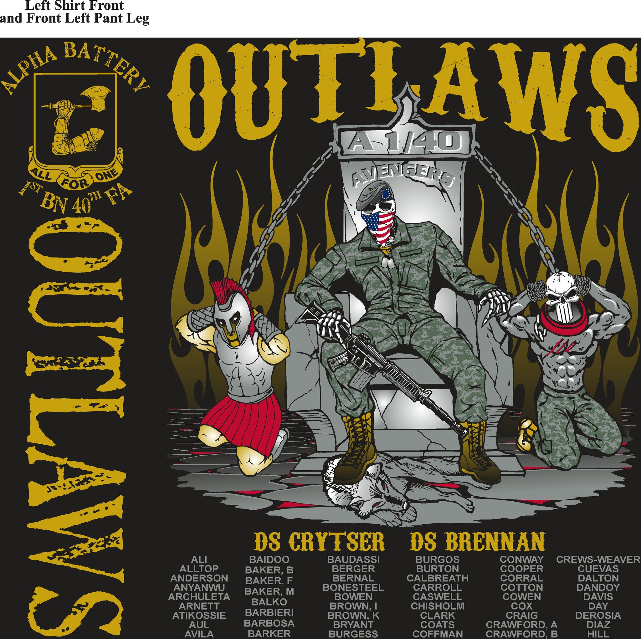 Platoon Shirts (digital) ALPHA 1st 40th OUTLAWS JUNE 2015