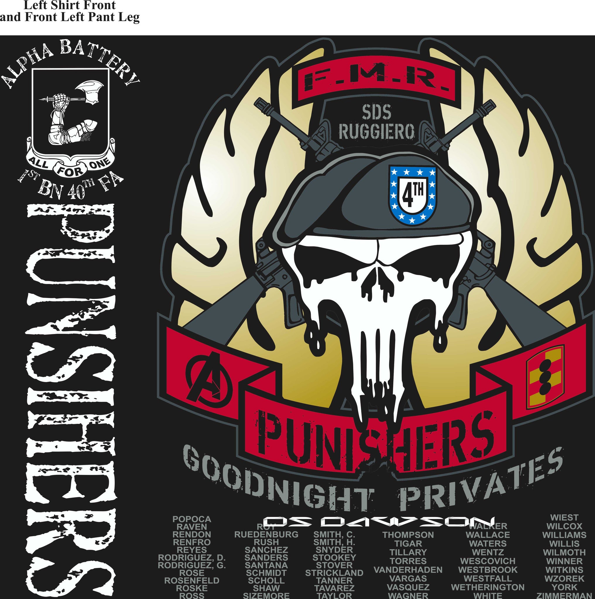Platoon Shirts (digital) ALPHA 1st 40th PUNISHERS SEPT 2015