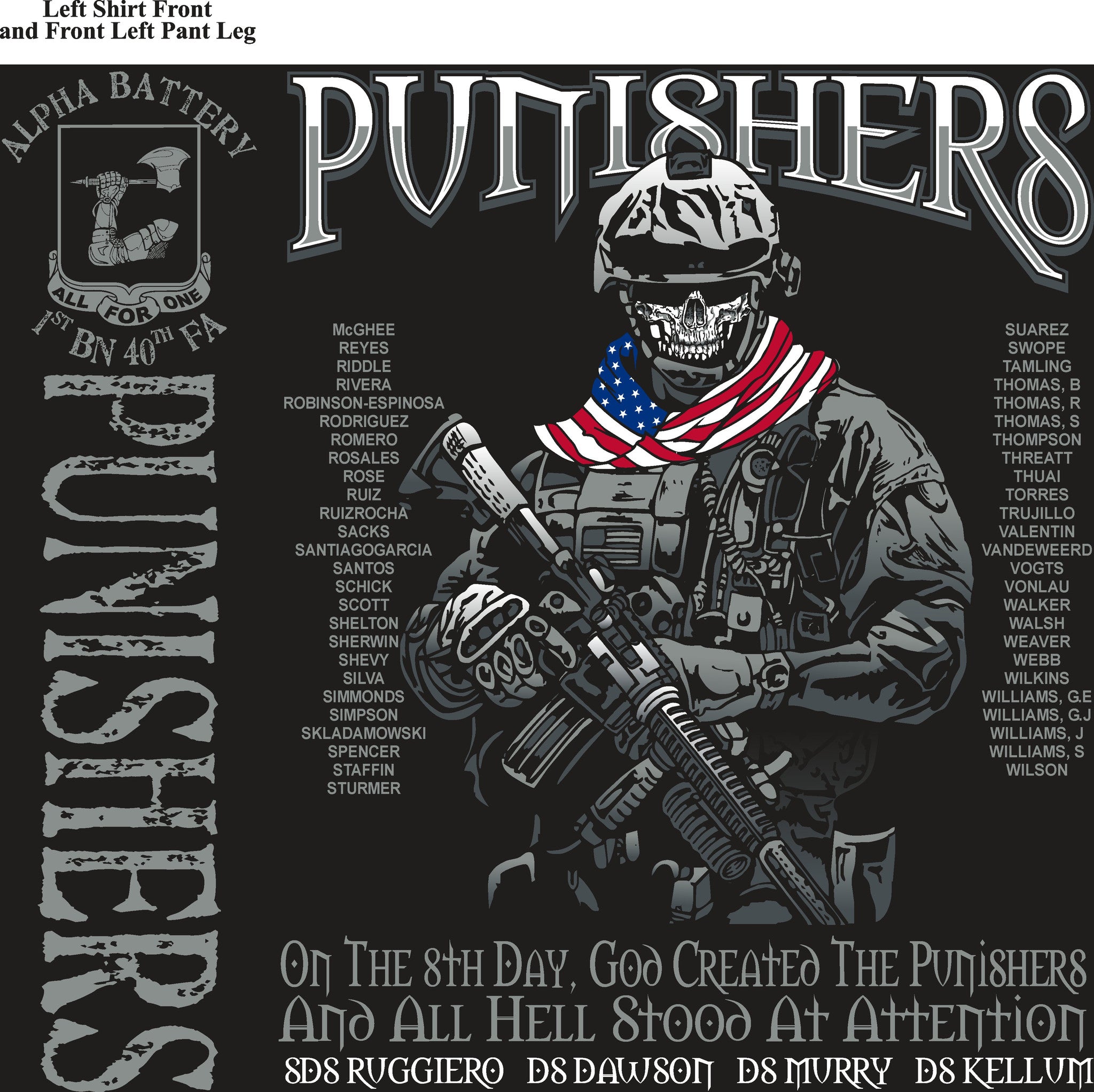 Platoon Shirts (digital) ALPHA 1st 40th PUNISHERS JUNE 2015