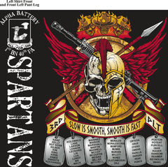 Platoon Shirts (digital) ALPHA 1st 40th SPARTANS JUNE 2015