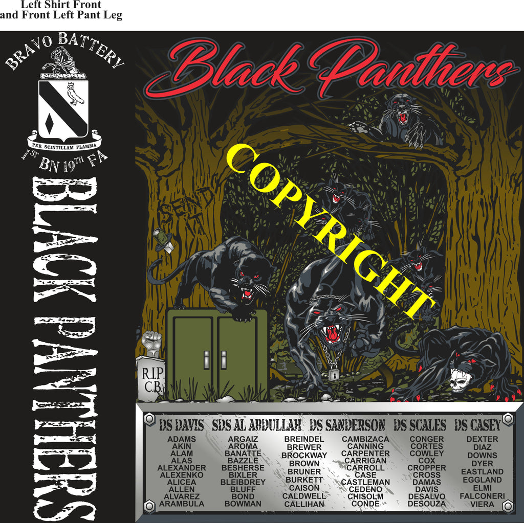 Platoon Items (2nd generation print) BRAVO 1st 19th BLACK PANTHERS DEC 2021