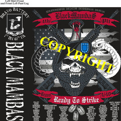 Platoon Shirts (2nd generation print) BRAVO 1st 40th BLACK MAMBAS APR 2021