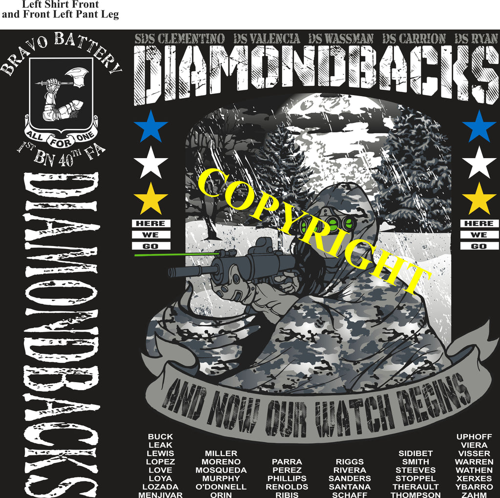 Platoon Shirts (2nd generation print) BRAVO 1st 40th DIAMONDBACKS JAN 2021
