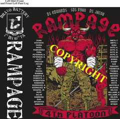 Platoon Items (2nd generation print) BRAVO 1st 40th RAMPAGE AUG 2022