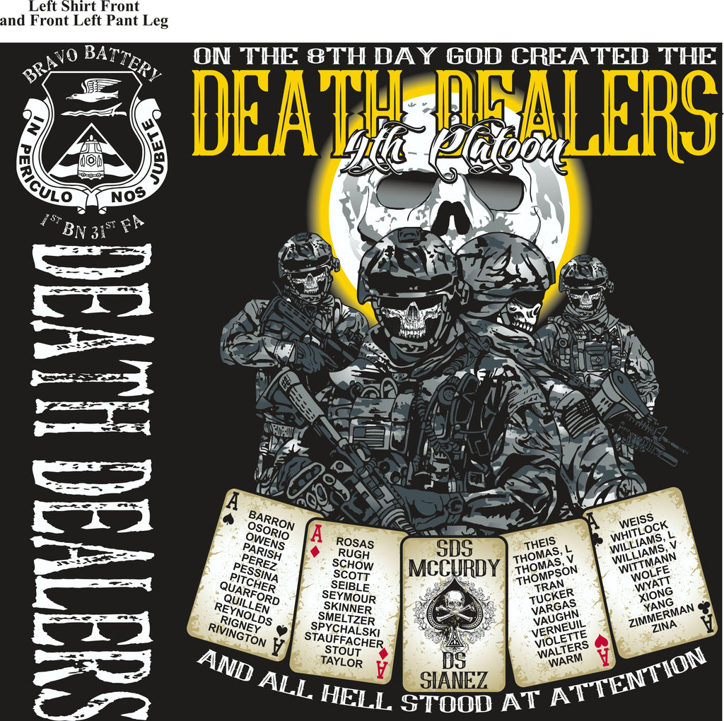 Platoon Shirts (2nd generation print) BRAVO 1st 31st DEATH DEALERS APR 2018