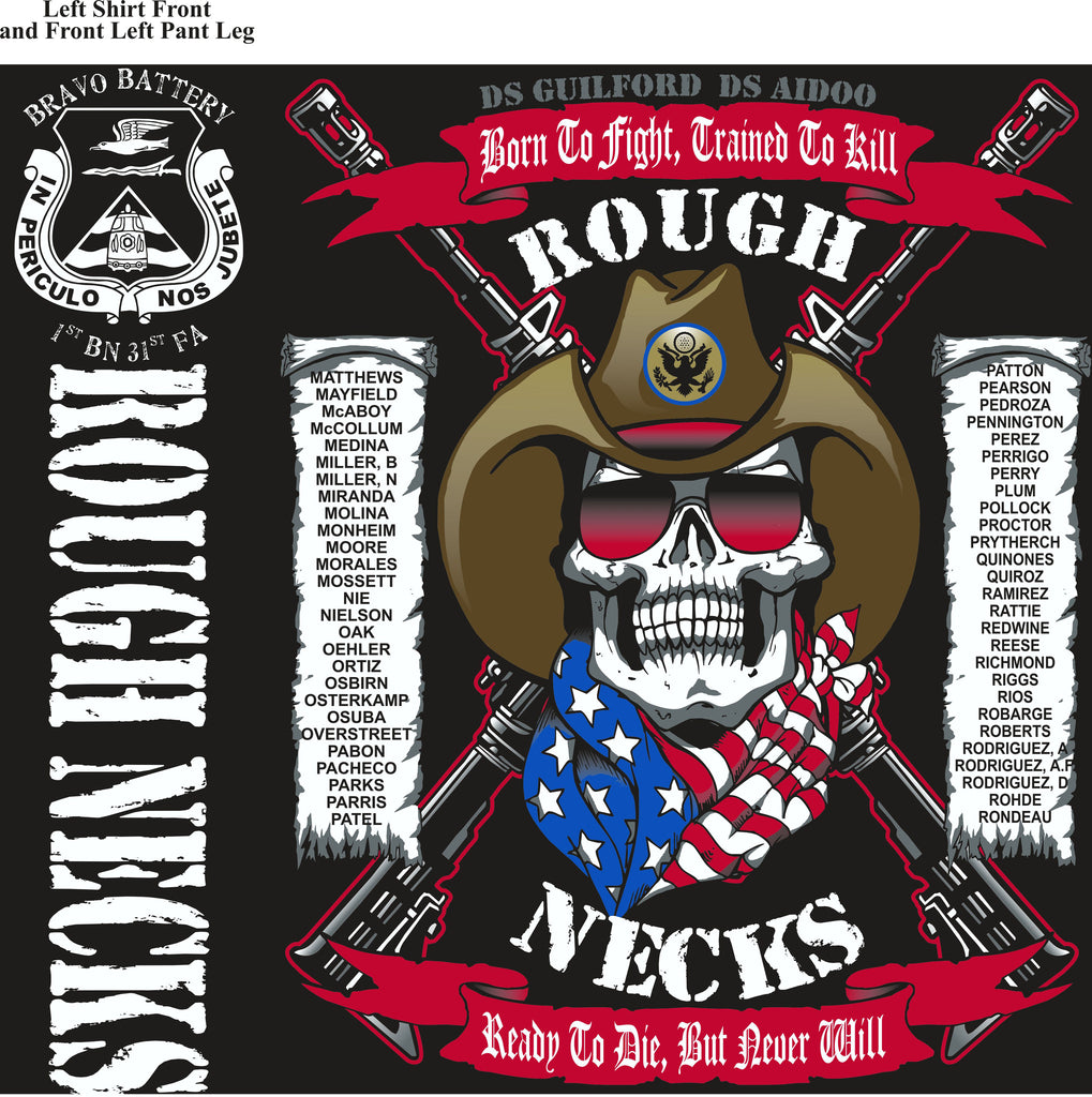 PLATOON SHIRTS (2nd generation print) BRAVO 1st 31st ROUGHNECKS SEPT 2016