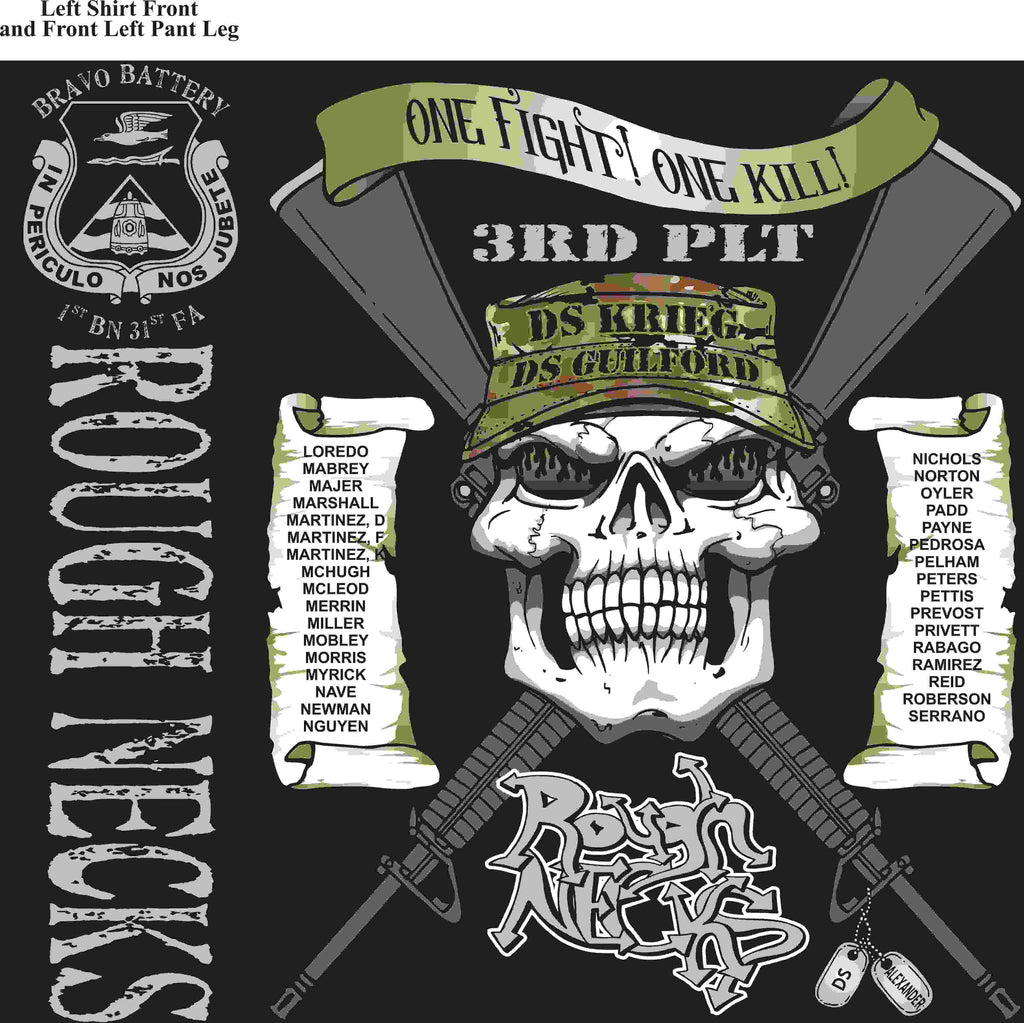 PLATOON SHIRTS (2nd generation print) BRAVO 1st 31st ROUGHNECKS JUNE 2016