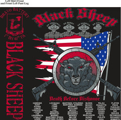 PLATOON SHIRTS (2nd generation print) BRAVO 1st 40th BLACK SHEEP OCT 2016