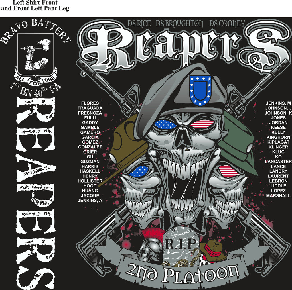 Platoon Shirts BRAVO 1st 40th REAPERS APR 2015
