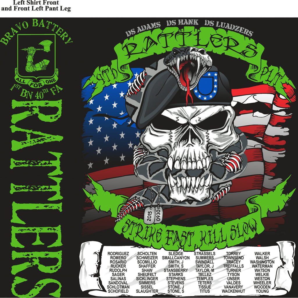 Platoon Shirts BRAVO 1st 40th RATTLERS SEPT 2015