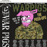 Platoon Shirts (2nd generation print) BRAVO 1ST 40TH WAR PIGS OCT 2017