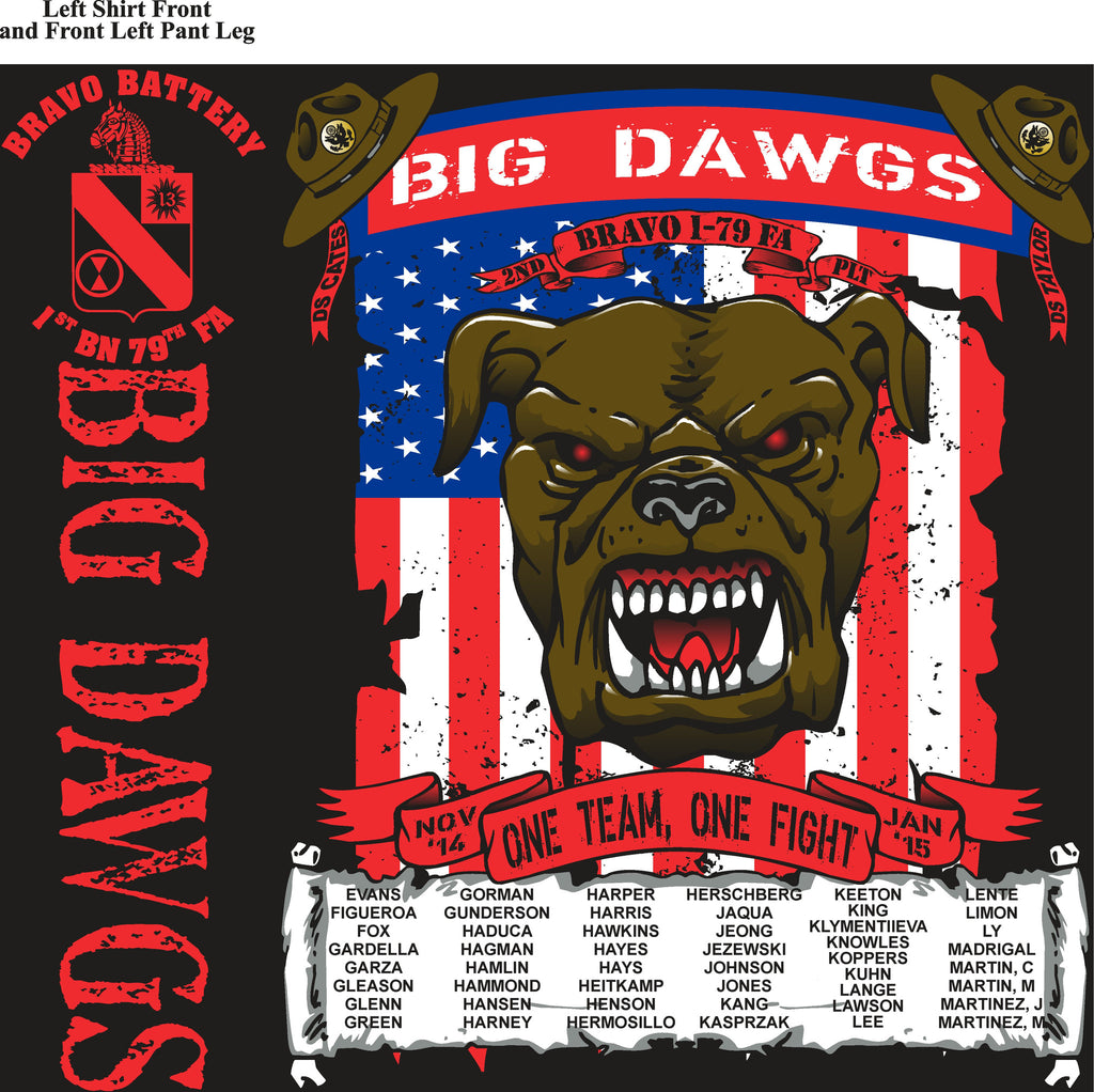 Platoon Shirts BRAVO 1st 79th BIG DAWGS JAN 2015
