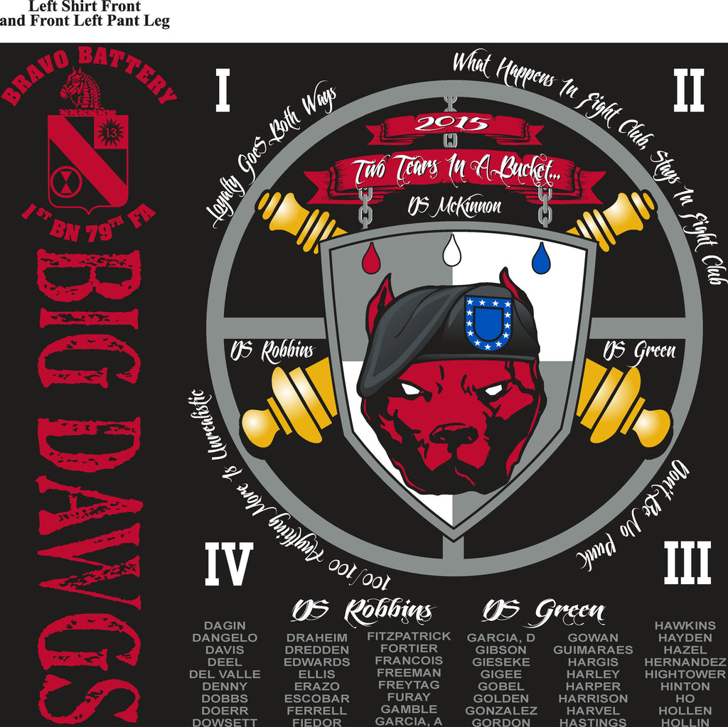 Platoon Shirts BRAVO 1st 79th BIG DAWGS MAY 2015