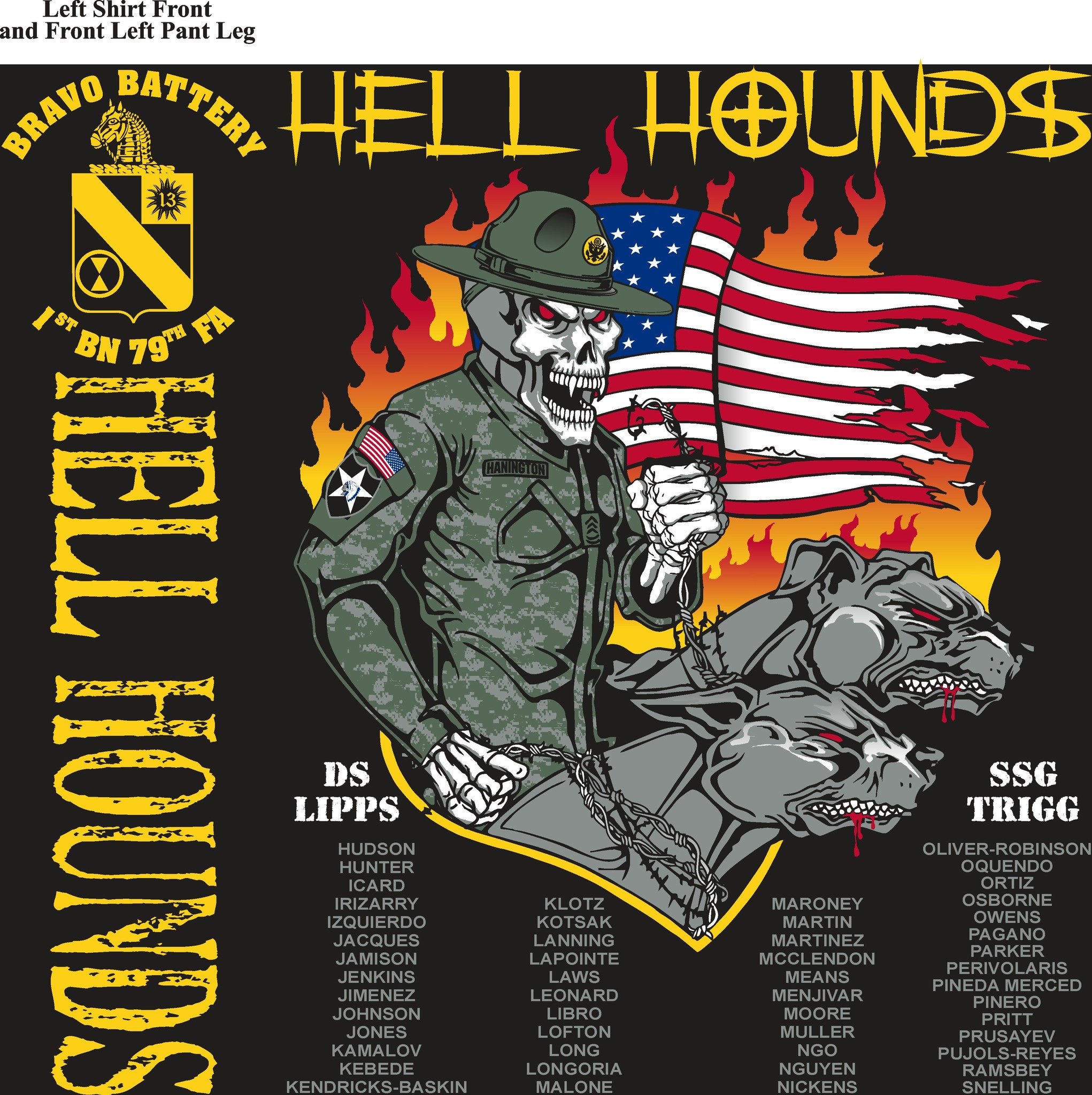 Platoon Shirts BRAVO 1st 79th HELL HOUNDS MAY 2015