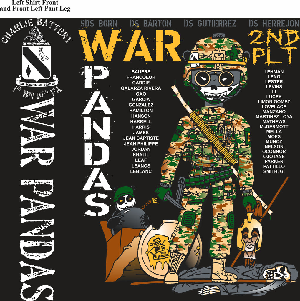 Platoon Items (2nd generation print) CHARLIE 1st 19th WAR PANDAS MAY 2022