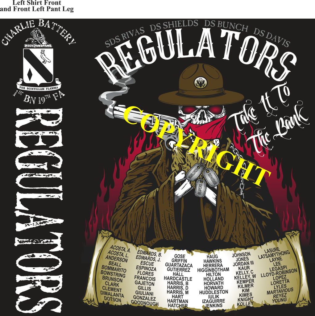 Platoon Shirts (2nd generation print) CHARLIE 1st 19th REGULATORS DEC 2020