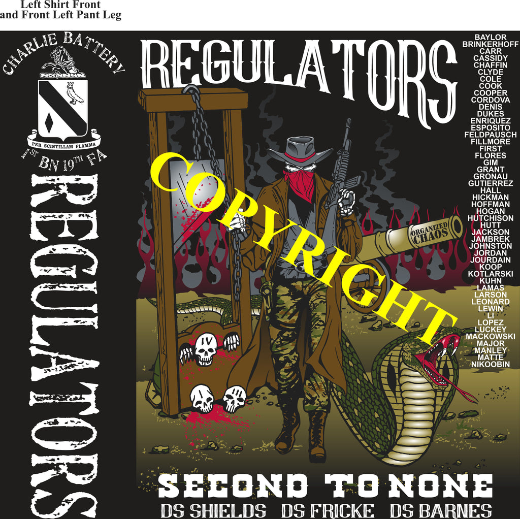 Platoon Shirts (2nd generation print) CHARLIE 1st 19th REGULATORS APR 2021