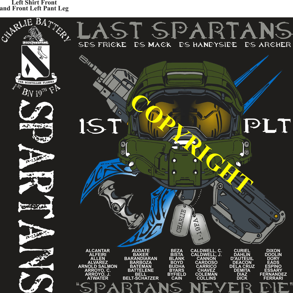Platoon Items (2nd generation print) CHARLIE 1st 19th SPARTANS SEPT 2022