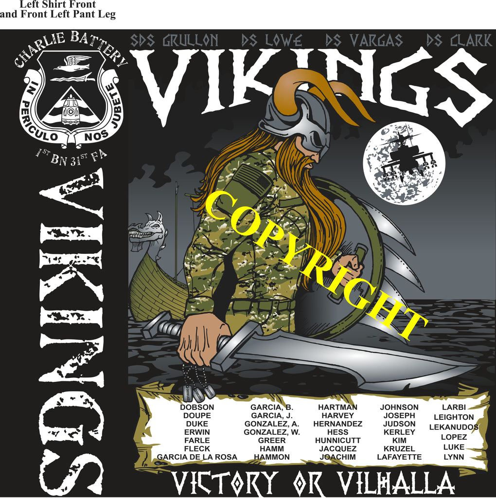 Platoon Items (2nd generation print) CHARLIE 1st 31st VIKINGS MAR 2022