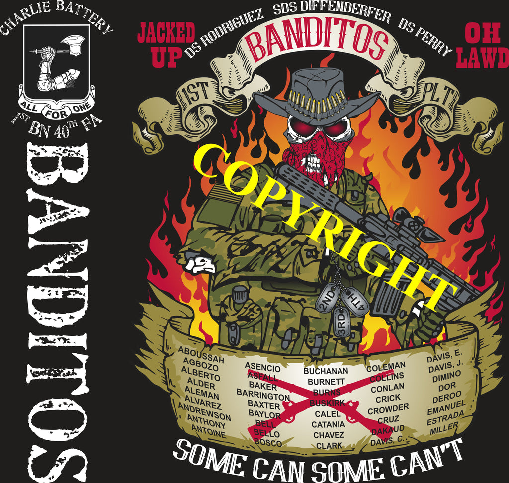 Platoon Items (2nd generation print) CHARLIE 1st 40th BANDITOS NOV 2021
