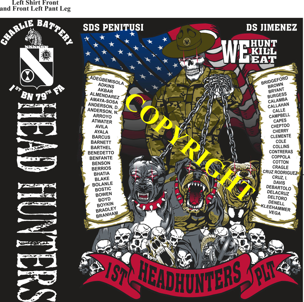 Platoon Items (2nd generation print) CHARLIE 1st 79th HEAD HUNTERS NOV 2022