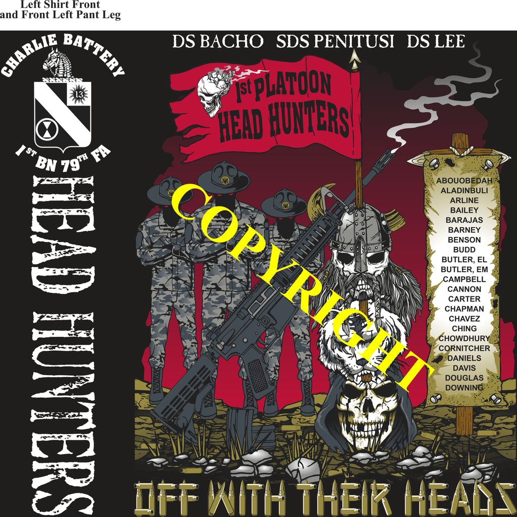 Platoon Items (2nd generation print) CHARLIE 1st 79th HEAD HUNTERS MAY 2022