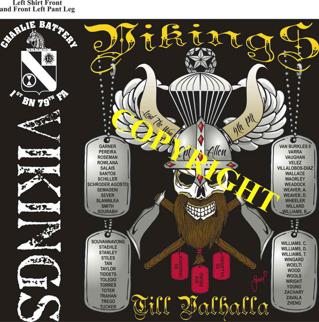 Platoon Shirts (2nd generation print) CHARLIE 1st 79th VIKINGS OCT 2020