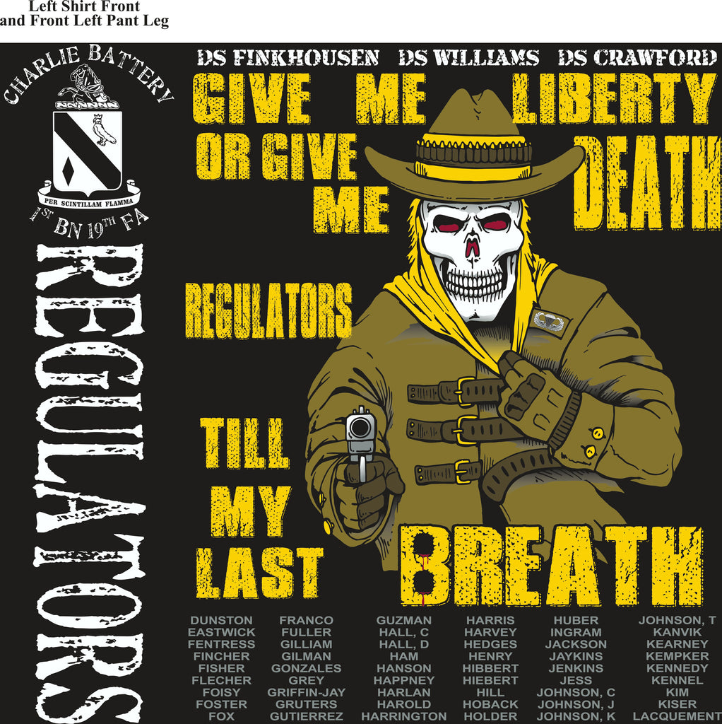 PLATOON SHIRTS (2nd generation print) CHARLIE 1st 19th REGULATORS DEC 2016