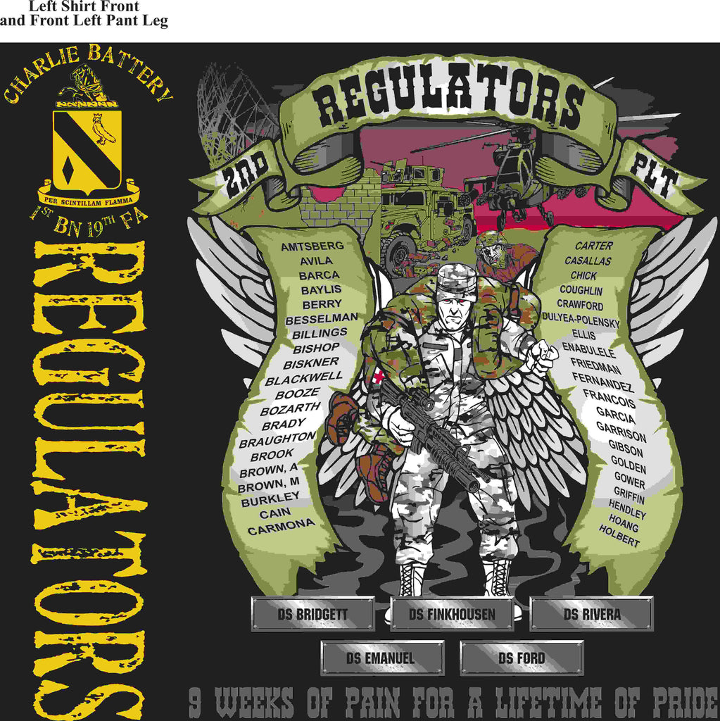 PLATOON SHIRTS (2nd generation print) CHARLIE 1st 19TH REGULATORS MAY 2016