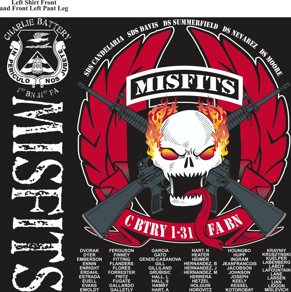 Platoon Shirts (2nd generation print) CHARLIE 1ST 31ST MISFITS NOV 2017
