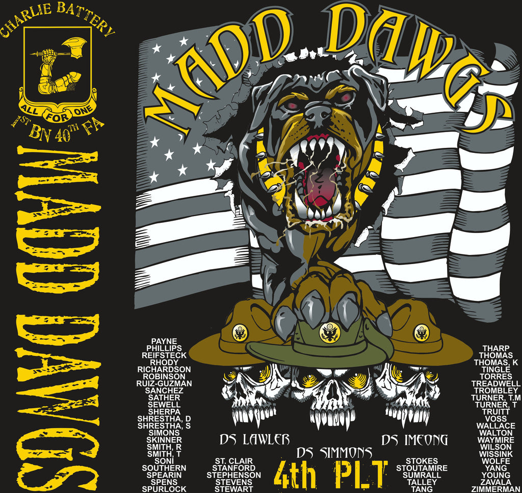 PLATOON SHIRTS (2nd generation print) CHARLIE 1st 40th MADD DAWGS AUG 2016