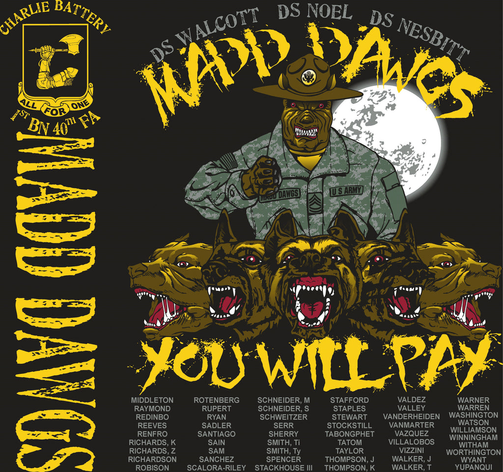 Platoon Shirts CHARLIE 1st 40th MADD DAWGS JULY 2015