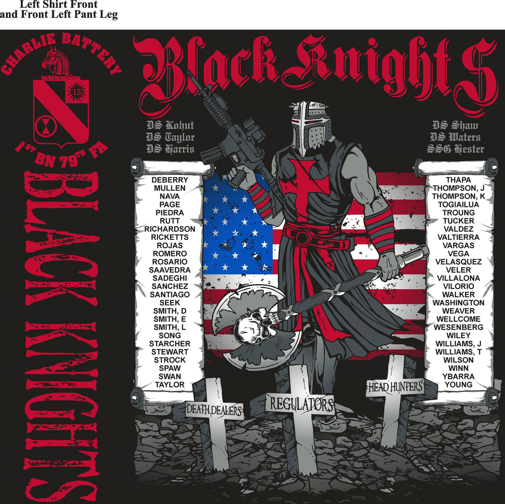 Platoon Shirts CHARLIE 1st 79th BLACK KNIGHTS JULY 2015