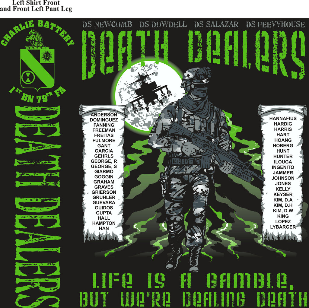 PLATOON SHIRTS (2nd generation print) CHARLIE 1st 79th DEATH DEALERS JULY 2016
