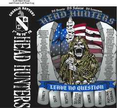 Platoon Shirts (2nd generation print) CHARLIE 1ST 79TH HEAD HUNTERS OCT 2017