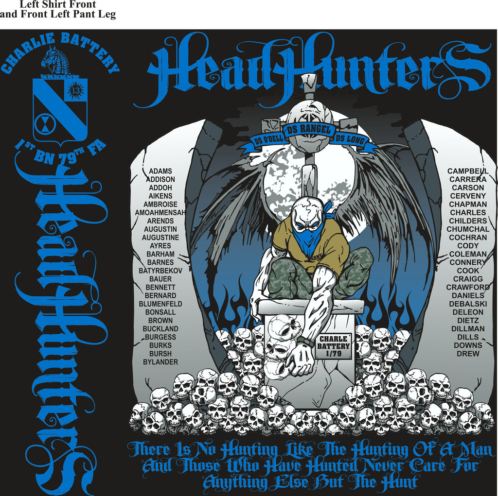 Platoon Shirts CHARLIE 1st 79th HEAD HUNTERS APR 2015