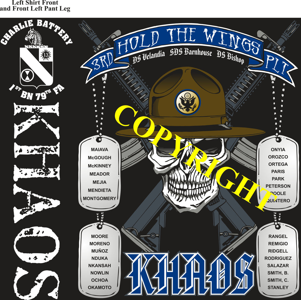 Platoon Shirts (2nd generation print) CHARLIE 1st 79th KHAOS MAY 2019