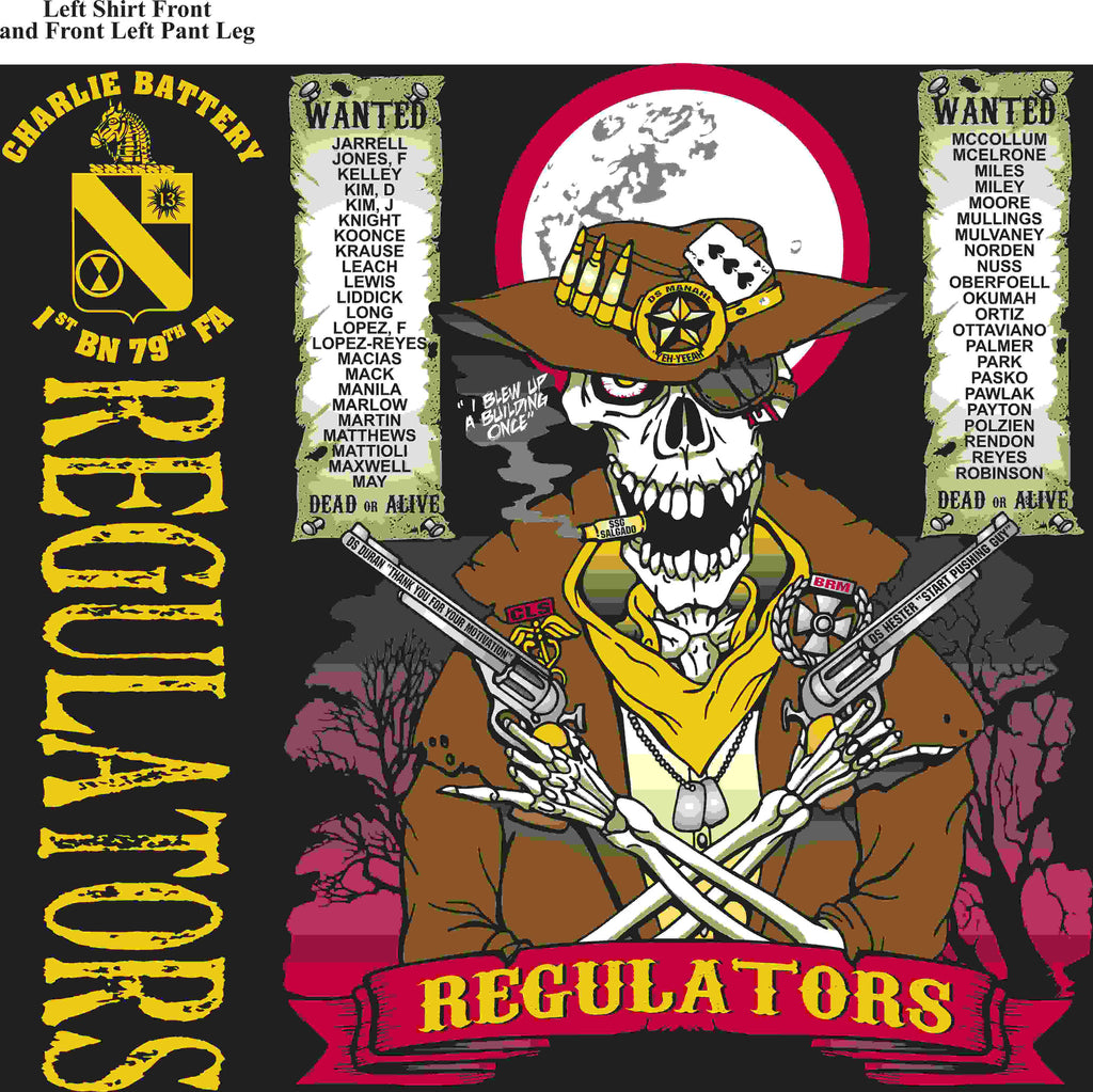 PLATOON SHIRTS (2nd generation print) CHARLIE 1st 79th REGULATORS APR 2016