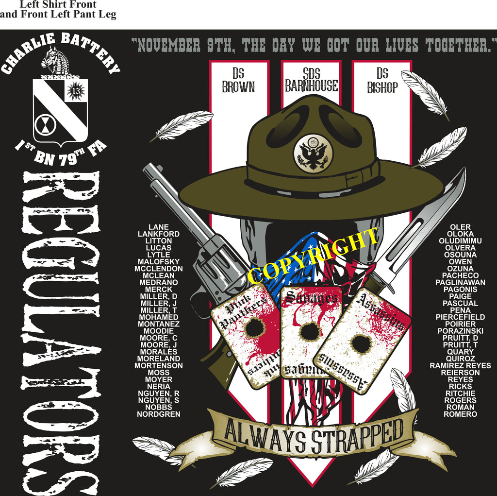 Platoon Shirts (2nd generation print) CHARLIE 1st 79th REGULATORS NOV 2018