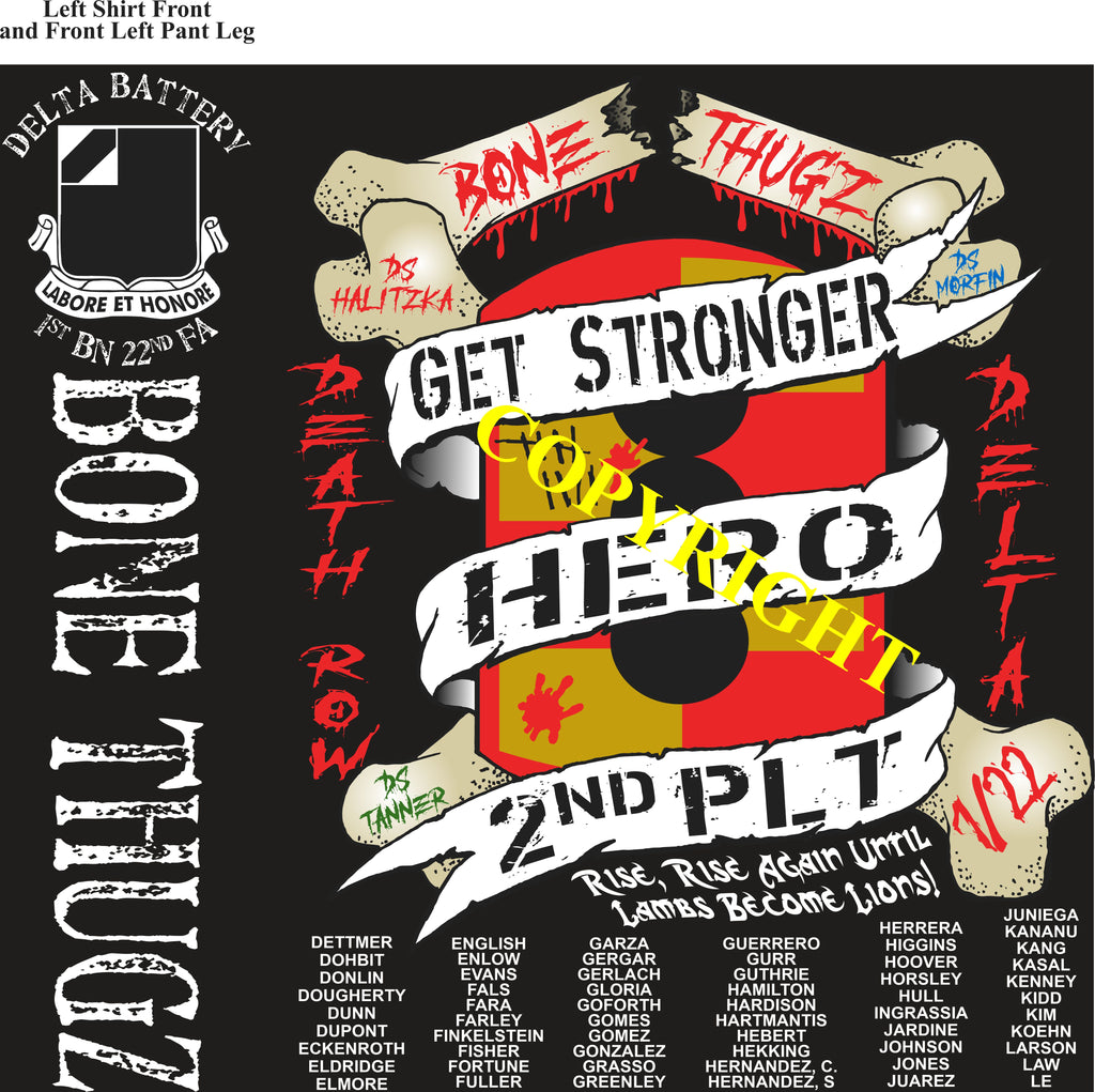 Platoon Items (2nd generation print) DELTA 1st 22nd BONE THUGZ OCT 2022