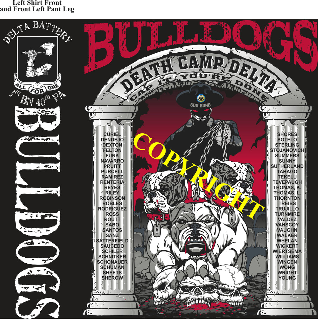 Platoon Items (2nd generation print) DELTA 1st 40th BULLDOGS DEC 2021