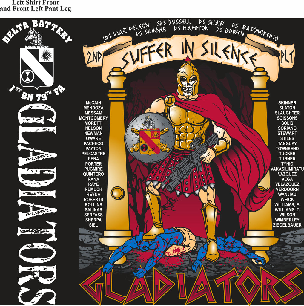 Platoon Items (2nd generation print) DELTA 1st 79th GLADIATORS MAY 2022