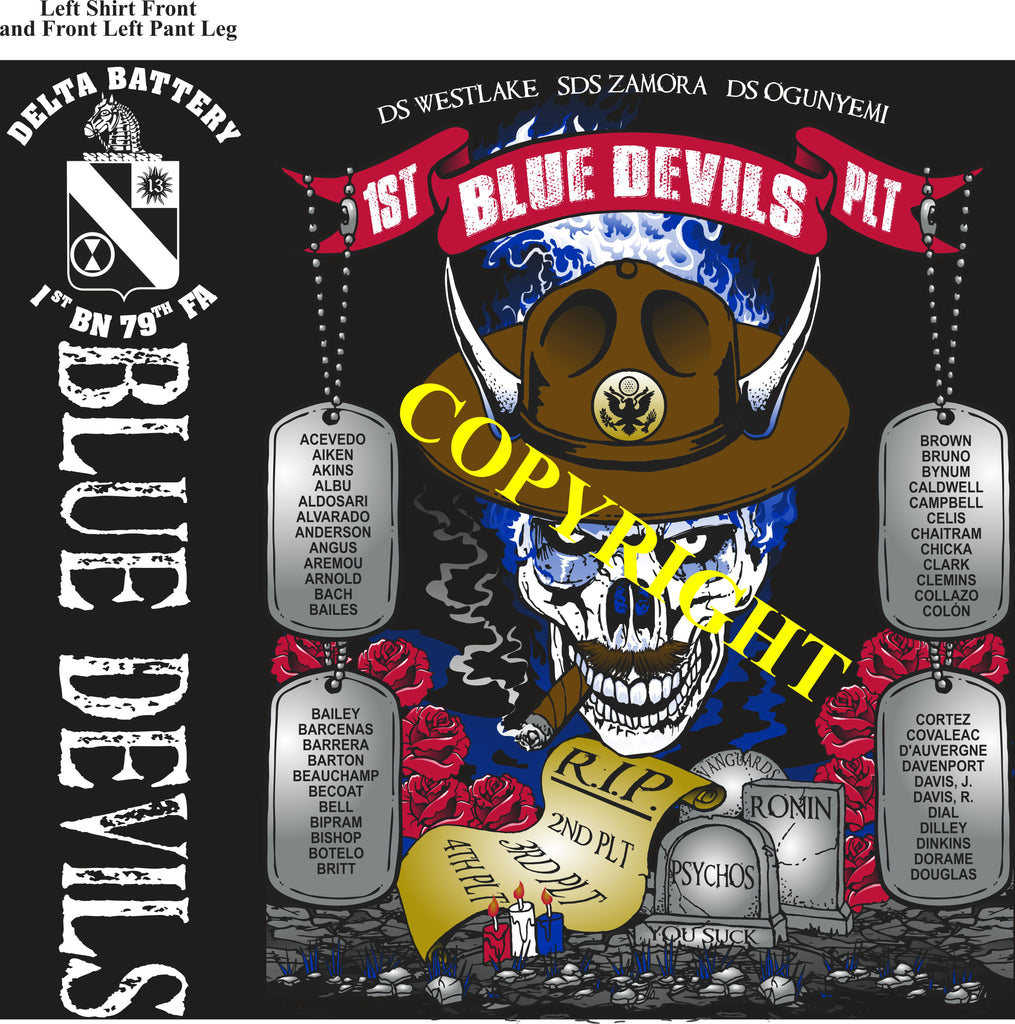 Platoon Items (2nd generation print) DELTA 1st 79th BLUE DEVILS 1st Platoon FEB 2023