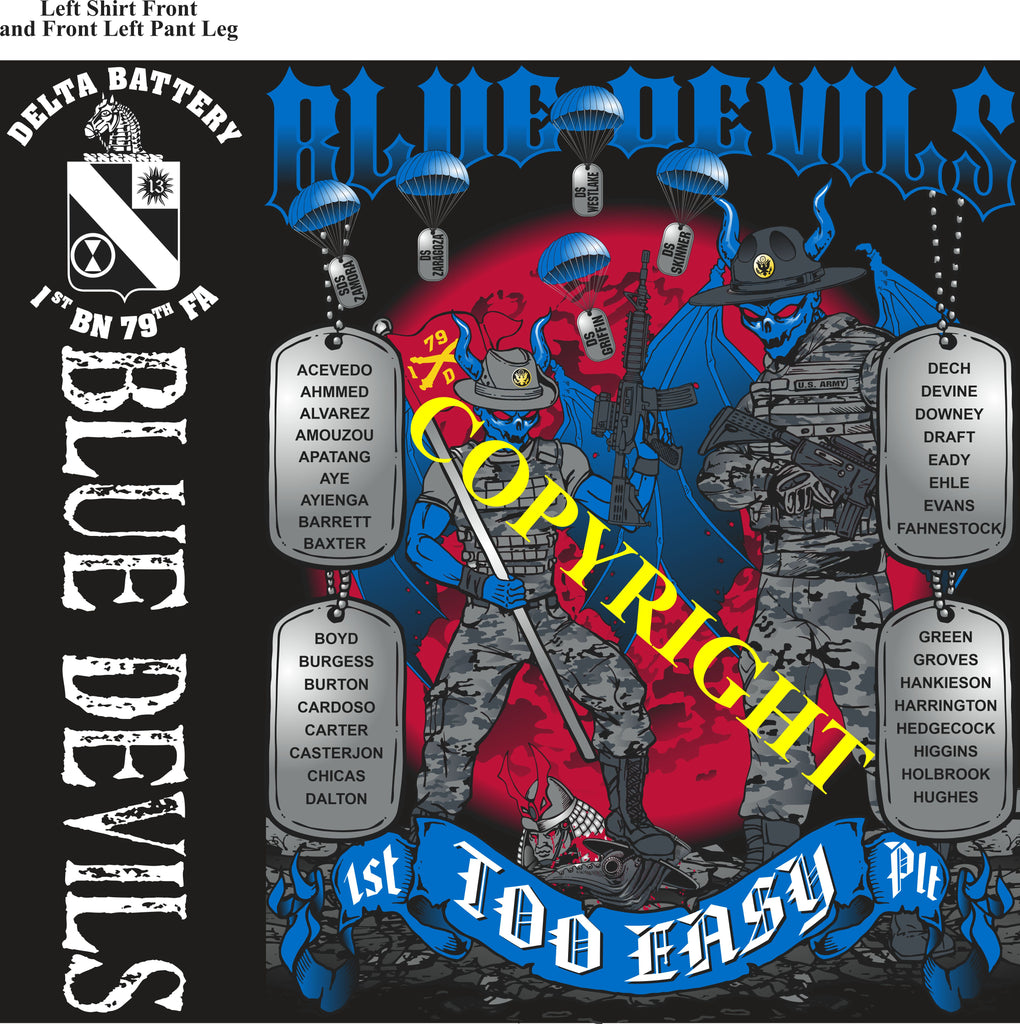 Platoon Items DELTA 1st 79th BLUE DEVILS JULY 2022