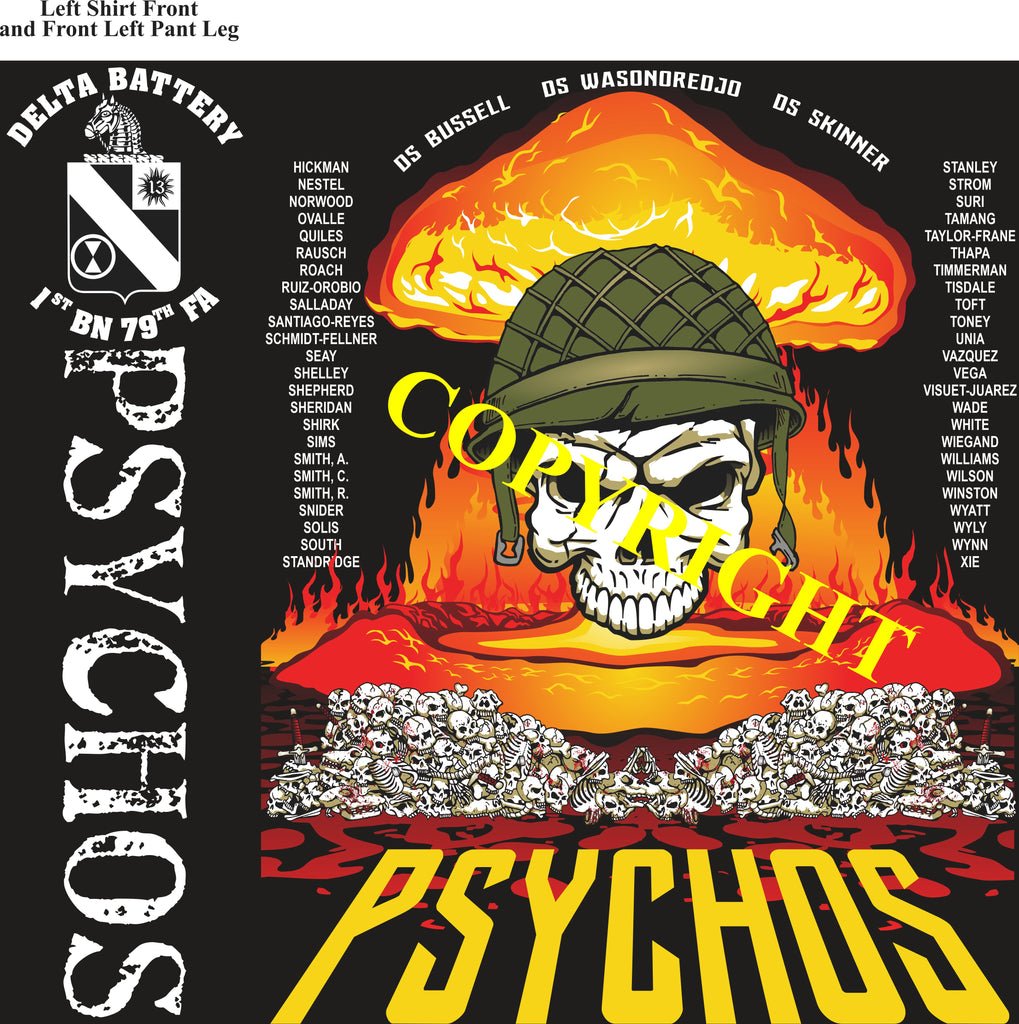 Platoon Items (2nd generation print) DELTA 1st 79th PSYCHOS FEB 2022