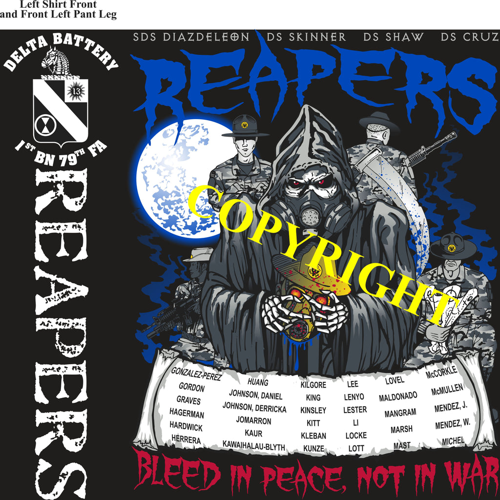 Platoon Shirts (2nd generation print) DELTA 1st 79th REAPERS OCT 2021