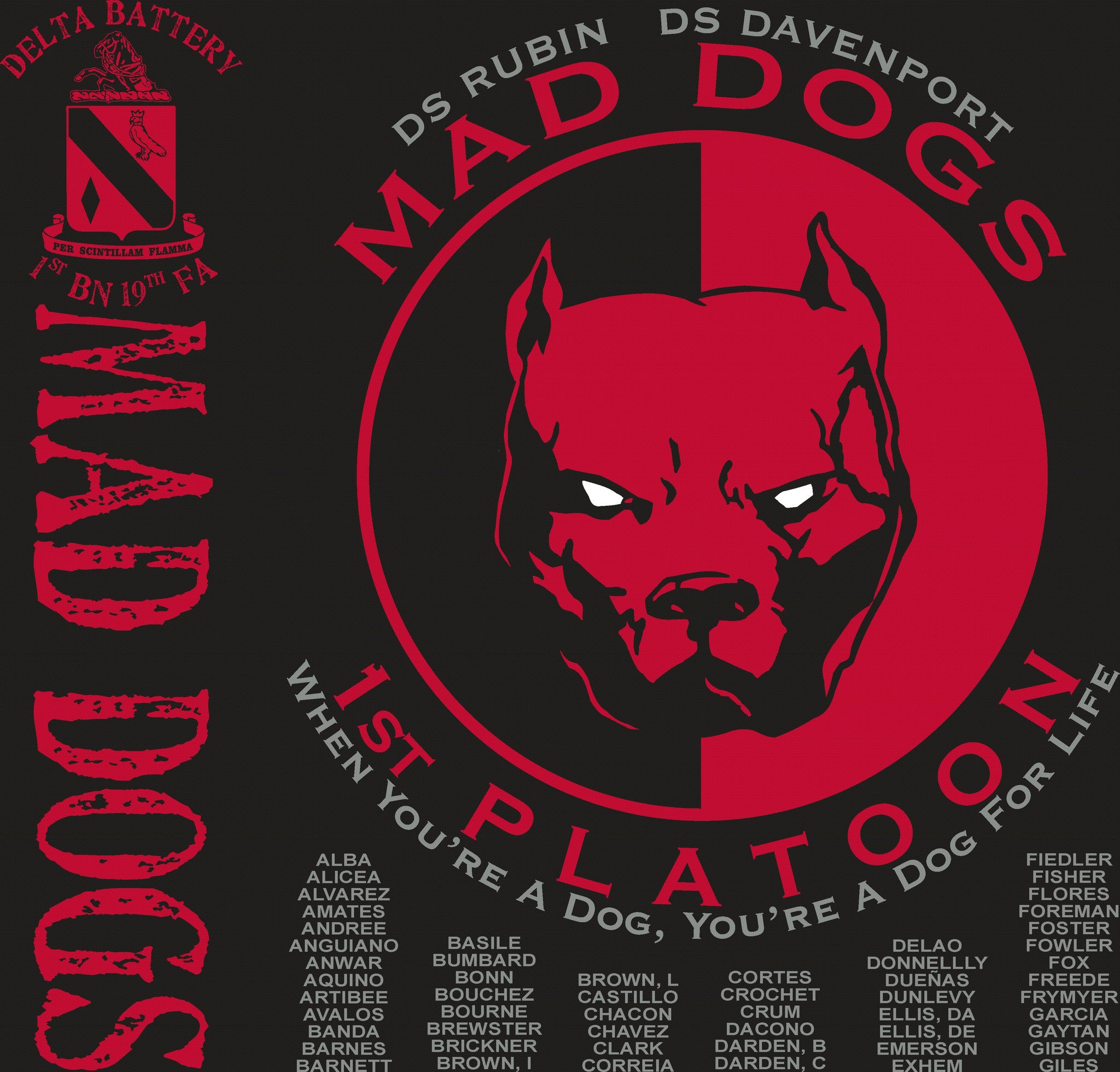 Platoon Shirts Delta 1st 19th MADDOGS OCT 2015