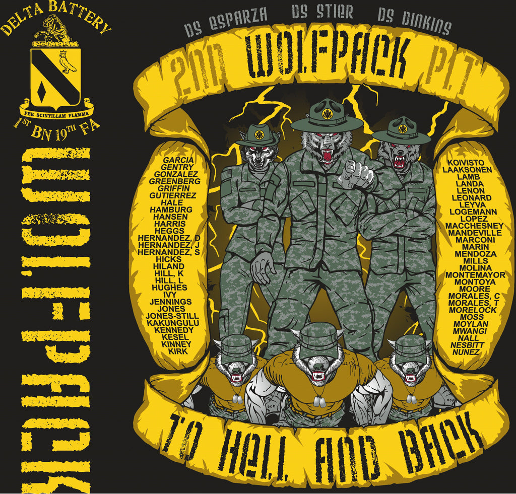 Platoon Shirts DELTA 1st 19th WOLFPACK JULY 2015