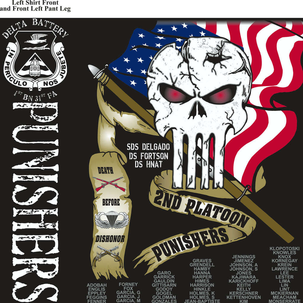 Platoon Shirts (2nd generation print) DELTA 1ST 31ST PUNISHERS SEPT 2017